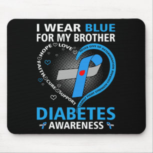 Ich trage Blau für meinen Bruder Hoffnung Liebe Di Mousepad