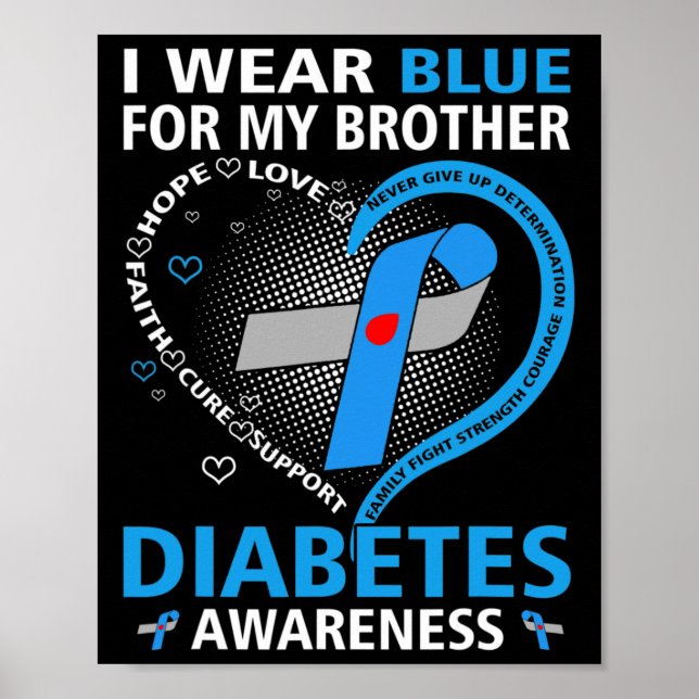 Ich trage Blau für meinen Bruder Hoffnung Liebe Di Poster (Vorne)