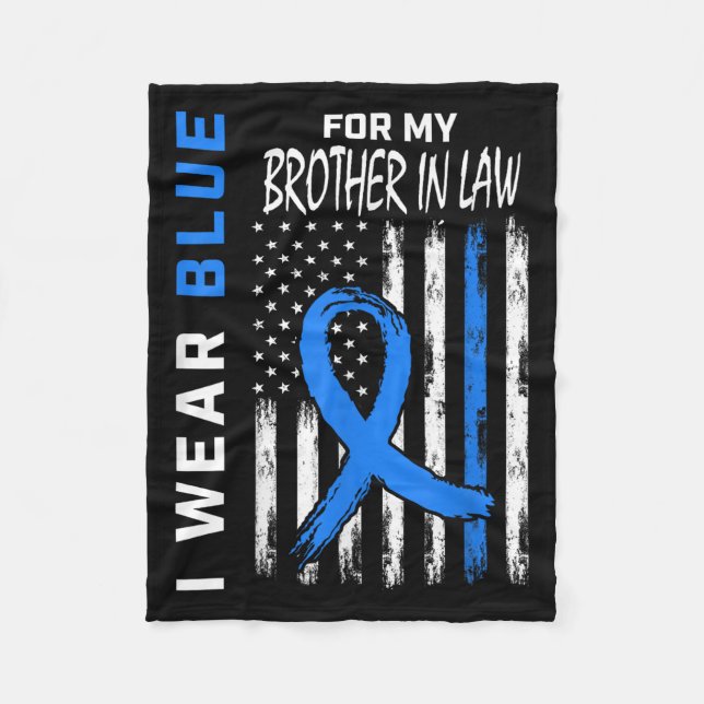 Ich trage Blau für meinen Bruder im Jura Diabetes  Fleecedecke (Vorderseite)