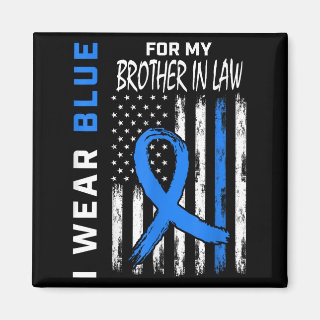 Ich trage Blau für meinen Bruder im Jura Diabetes  Magnet (Vorne)