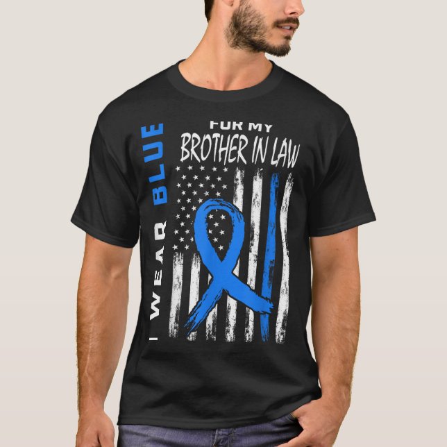 Ich trage Blau für meinen Bruder im Jura Diabetes  T-Shirt (Vorderseite)