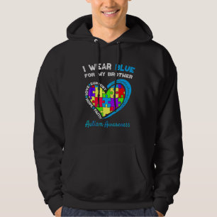 Ich trage Blau für meinen Bruder Kinder Autismus B Hoodie