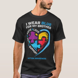 Ich trage Blau für meinen Bruder Kinder Autismus B T-Shirt