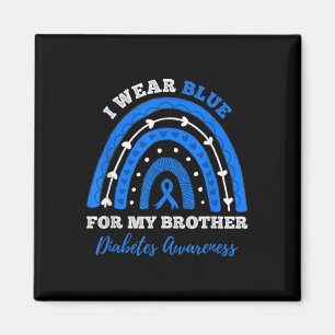 Ich trage Blau für meinen Bruder T1d Typ 1 Diabete Magnet