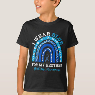 Ich trage Blau für meinen Bruder T1d Typ 1 Diabete T-Shirt