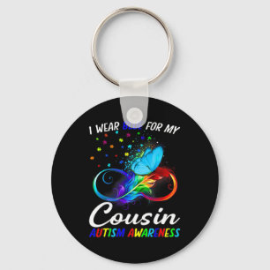 Ich trage Blau für meinen Cousin Autism Awareness  Schlüsselanhänger