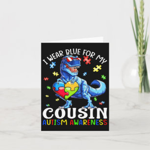 Ich trage Blau für meinen Cousin Autismus Bewussts Karte