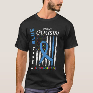 Ich trage Blau für meinen Cousin Autismus-Bewussts T-Shirt