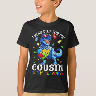 Ich trage Blau für meinen Cousin Autismus Bewussts T-Shirt