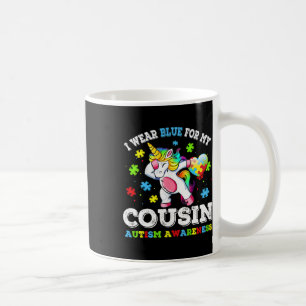 Ich trage Blau für meinen Cousin Autismus Dab Unic Kaffeetasse