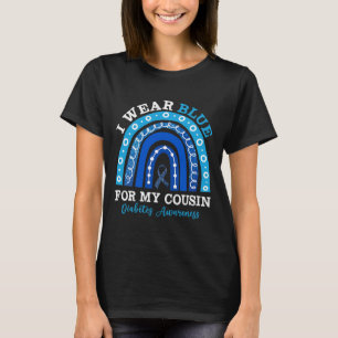 Ich trage Blau für meinen Cousin T1d Typ 1 Diabete T-Shirt
