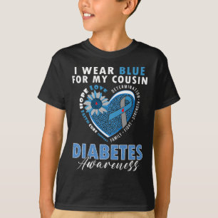 Ich trage Blau für meinen Cousin Typ 1 Diabetes Aw T-Shirt