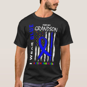 Ich trage Blau für meinen Enkel Autismus Awareness T-Shirt