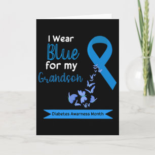 Ich trage Blau für meinen Enkel Diabetes Awareness Karte