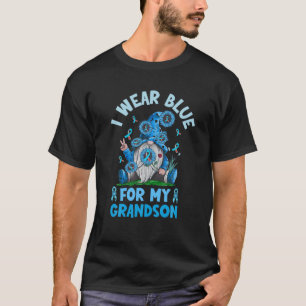 Ich trage Blau für meinen Enkel Gnomes Diabetes T1 T-Shirt