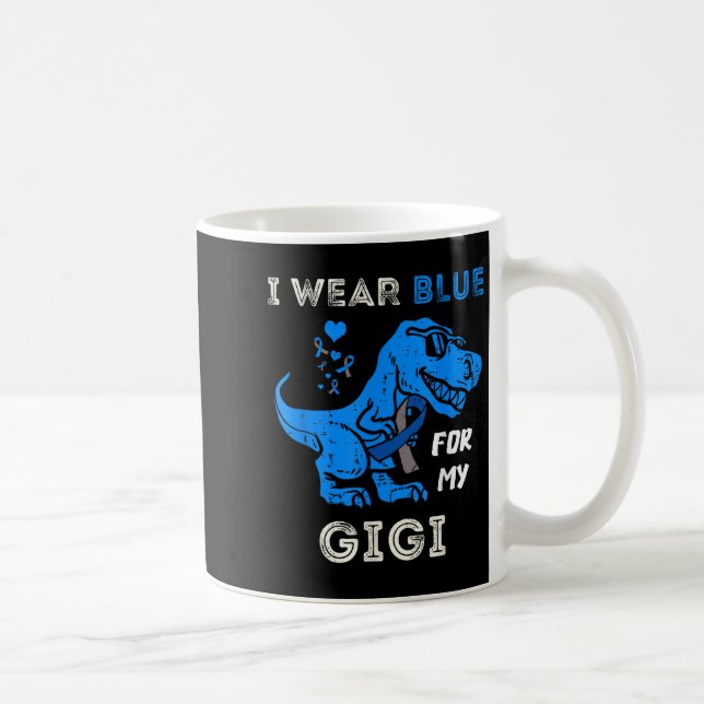 Ich trage Blau für meinen Gigi T Rex Dino Diabetes Kaffeetasse