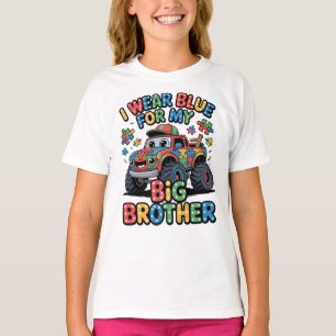 Ich trage Blau für meinen großen Bruder Autism Awa T-Shirt