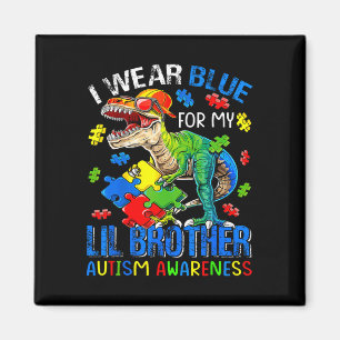 Ich trage Blau für meinen kleinen Bruder Autism Aw Magnet