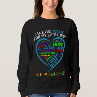 Ich trage Blau für meinen kleinen Jungen Sohn Auti Sweatshirt