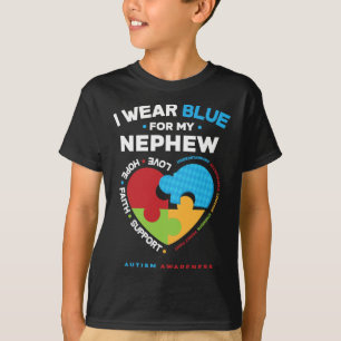 Ich trage Blau für meinen Nephew Autismus A T-Shirt