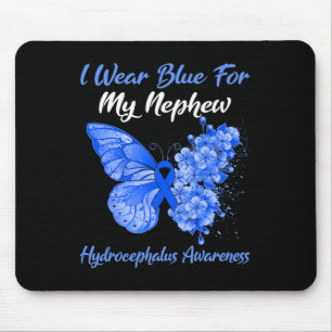 Ich trage Blau für meinen Nephew-Hydrocephalus-Kri Mousepad