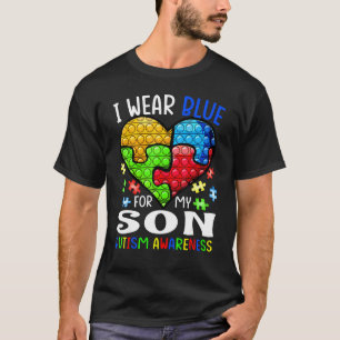 Ich trage Blau für meinen Sohn Autism Awareness Po T-Shirt