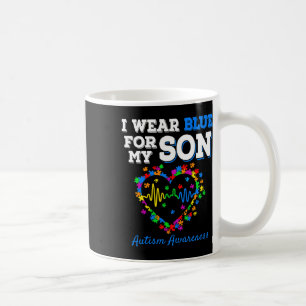 Ich trage Blau für meinen Sohn Autismus Bewusstsei Kaffeetasse