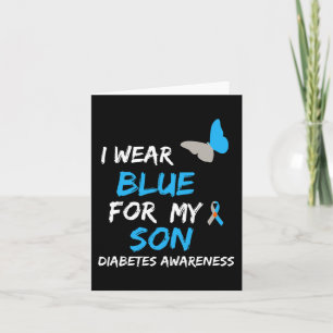Ich trage Blau für meinen Sohn Diabetes Awareness  Karte