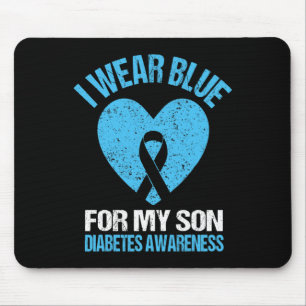Ich trage Blau für meinen Sohn Diabetes Awareness  Mousepad