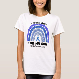 Ich trage Blau für meinen Sohn Diabetes Glitzer Re T-Shirt