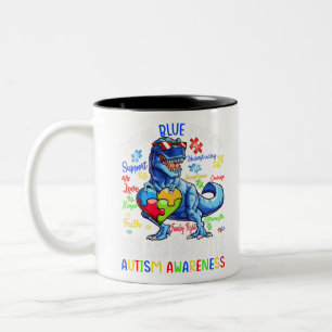 Ich trage Blau für meinen Sohn und meine Tochter A Zweifarbige Tasse