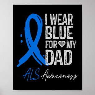 Ich trage Blau für meinen Vater als Awareness Gesc Poster