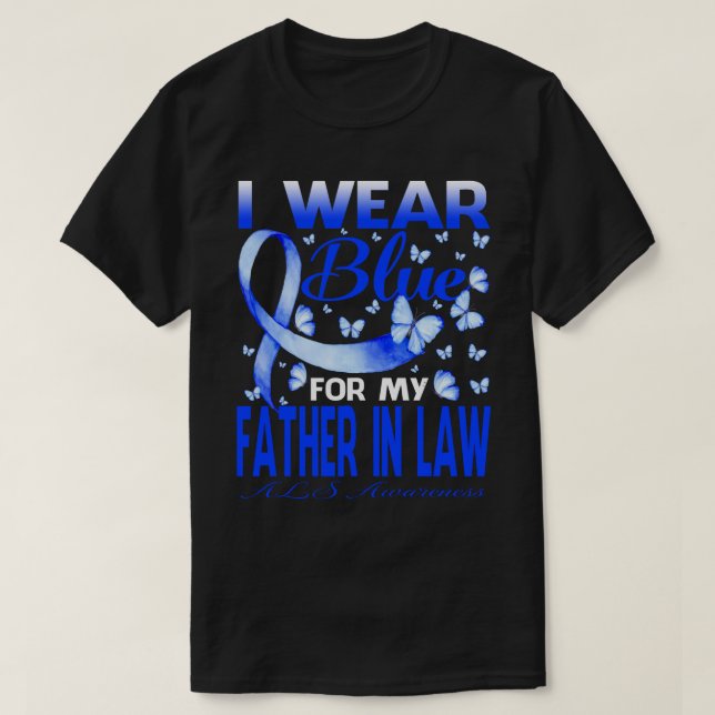 Ich trage Blau für meinen VATER in Recht als Bewus T-Shirt (Design vorne)