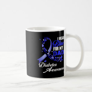 Ich trage Blau für meinen Vater T1d Diabetes Aware Kaffeetasse