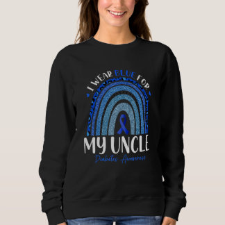 Ich trage Blau für Onkel Diabetes Sensibilisierung Sweatshirt