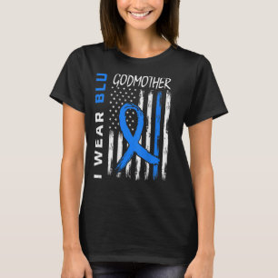 Ich trage Blau Patentante Diabetes-Bewusstseinsfla T-Shirt