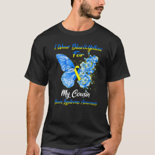 Ich trage Blau und Gelb für mein Cousin-Down-Syndr T-Shirt