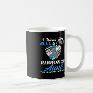 Ich trage Blau und Grau für meine Tante Typ 1 Diab Kaffeetasse