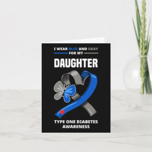 Ich trage Blau und Grau für meine Tochter Typ 1 Di Karte