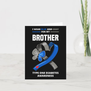 Ich trage Blau und Grau für meinen Bruder Typ 1 Di Karte