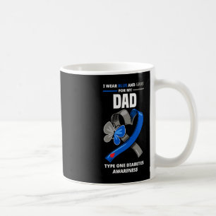 Ich trage Blau und Grau für meinen Vater Typ 1 Dia Kaffeetasse