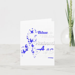 Ich trage Blau Weiß für meinen Mann - ALS-Bewussts Karte