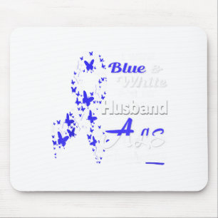 Ich trage Blau Weiß für meinen Mann - als Bewussts Mousepad