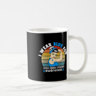 Ich trage Blau zur Aufklärung über das Cauda Equin Kaffeetasse
