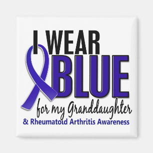 Ich trage blaue rheumatoide Arthritis der Magnet