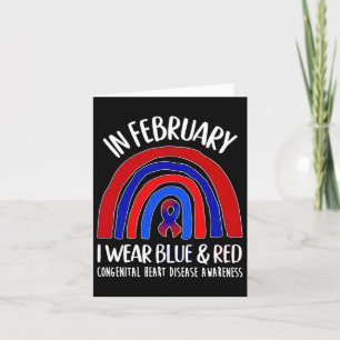 Ich trage blaue und rote Herzkrankheiten Aware Karte