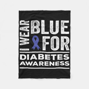 Ich trage Blauer für Diabetes Awareness Month Blue Fleecedecke