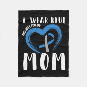 Ich trage Blauer und Grau für meine Mama Diabetes  Fleecedecke