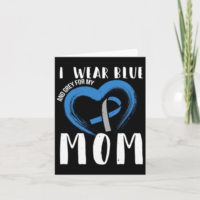 Ich trage Blauer und Grau für meine Mama Diabetes  Karte (Vorderseite)