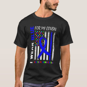 Ich trage blaues Band für das Autismus-Bewusstsein T-Shirt